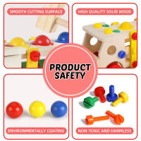 Juego De Juguetes De Carreras Con Tornillos Y Tornillos Montessori Para Niños Edad 3-12 Años Herramientas De Carpintero Simuladas Set De Puzzle Educativo - details 1