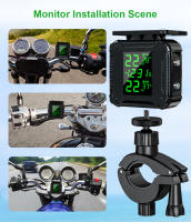 Sistema De Monitoreo De Presión De Neumáticos Para Motocicleta Powstation TPMS Wireless Con Alarma De Temperatura Y Pantalla Colorida Recarga Solar - details 10