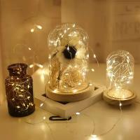 Luces LED De Hadas Para Decoración De Navidad Y Bodas. Cadena De Luz Con Botón De Pilas Para Habitación, Sala De Estar, Jardín. Guirnalda Decorativa Para Año Nuevo Y Otras Celebraciones. - details 6