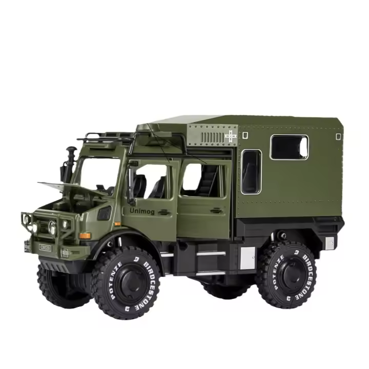 Modelo De Coche De Aleación Mercedes-Benz UNIMOG 1:28 Para Niños Regalo De Metal Con Absorción De Choque Off-Road Juguete Para Niños A313 - 1