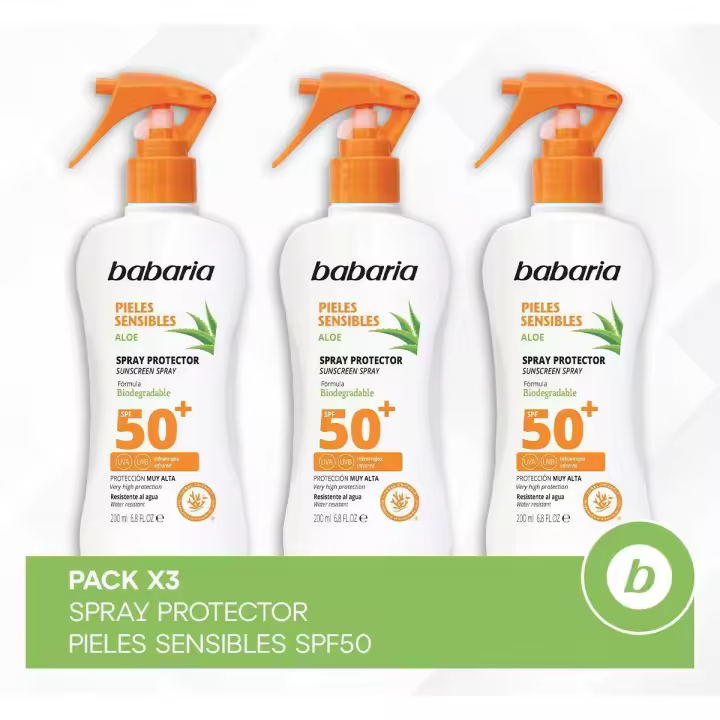 BABARIA PACK X3 SPRAY PROTECTOR PIELES SENSIBLES SPF50 - 1