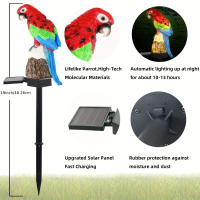 Statua De Pájaro Solar LED Para Jardín Impermeable Iluminación De Camino Paisaje Decorativo Luz De Piso Para Exterior - details 7