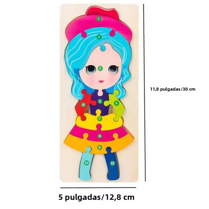 Rompecabezas De Madera Para Niños Con Temas De Dinosaurio Animal Y Tráfico Juguete De Puzzle Ideal Para Niños Y Niñas Regalo Ideal Adecuado Para Edad 3-6 Años - 1