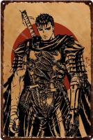 Póster De Anime Clásico Berserk Metal Tablero De Hierro Retro Para Decoración De Pared Hogar Y Bar Art Plates Subject Letter Unframed - details 2