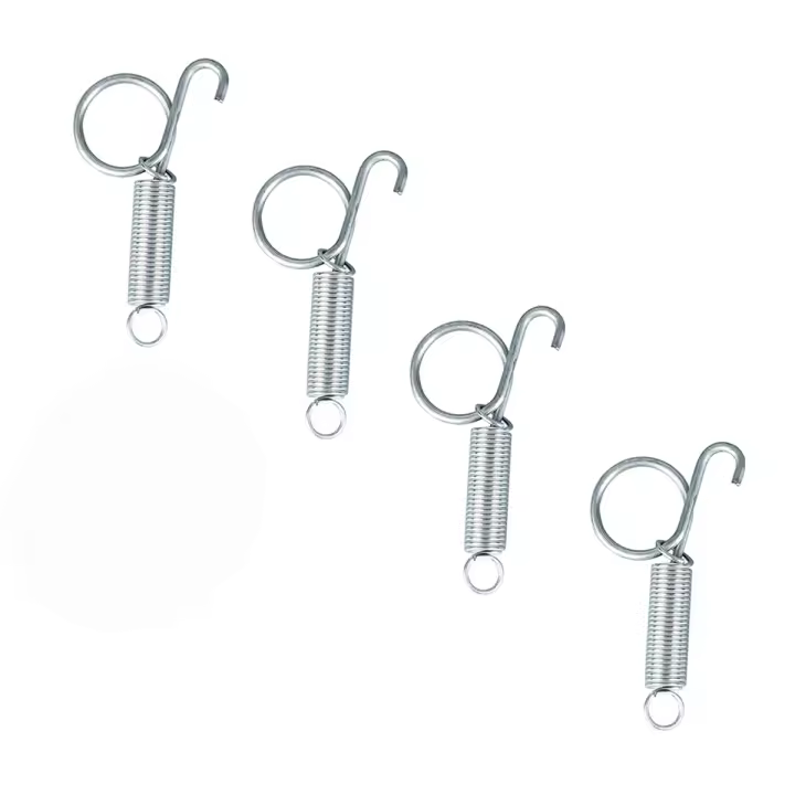 Paquete de 4 ganchos a presión de dedo de Metal de 75mm, ganchos a presión de puerta de jaula de una mano - 1