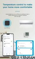 Sensor De Temperatura Y Humedad Zigbee Tuya Con Pantalla LCD Mini Control Remoto Por App Herramienta De Medición Digital - details 15