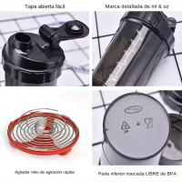 Botella De Ejercicio Para Construir Musculo 3 Capas Mezclador De Proteína De Gran Capacidad Para Deportes Y Fitness Taza De Licuado De Leche Regalo - details 3