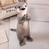 Muñeco De Peluche De Animales Bendecidos Roedor Pandilla Oso De Playa Canguro Colmillo De Mar Suerte Regalos Realistas Corto Cola Otter - details 7