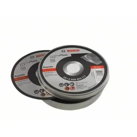 Pack 10 Discos 125 x 1 mm Bosch para Materiales Inoxidables, uso con Radial Pequeña de 125mm - 1