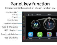 BQCC 7" 2Din Reproductor MP5 Para Coche Con Carga USB RDS Luz Colorida Android AUTO CarPlay BT Radio FM Mirrorlink FS02W - details 13