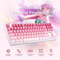 Teclado mecánico con cable Redragon K576W-GP DAKSA TKL de 87 teclas con tapas de teclas PBT degradado interruptor rojo - details 0