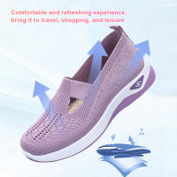 Zapatos De Verano Para Mujer Transpirables De Malla Suela Antideslizante Casual Plataforma Ligera Slip on Para Caminar - details 13
