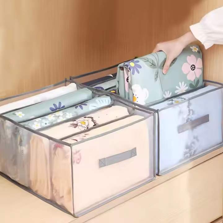 Caja De Almacenamiento Para Ropa Y Accesorios De Cama Organizador De Armario Estándar De Poliéster Resistente Al Humo Y Fácil De Plegar - 1