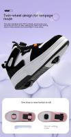 Zapatos De Patinaje Para Niños 2024 Nuevos Primavera Otoño Doble Rueda Deportivos Respirables Talla True Fit Material Superior Cuero - details 11