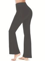 Leggings De Yoga Para Mujer Cintura Alta Levanta Glúteos Estilo Flare Duraderos Elásticos Con Bolsillos Adecuados Para Todas Las Estaciones - details 11