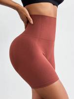 Shorts De Motociclista Para Mujer 6 Pulgadas Cintura Alta Ejercicio Running Voleibol Yoga Sin Costuras Transpirables De Nylon Y Spandex - details 7