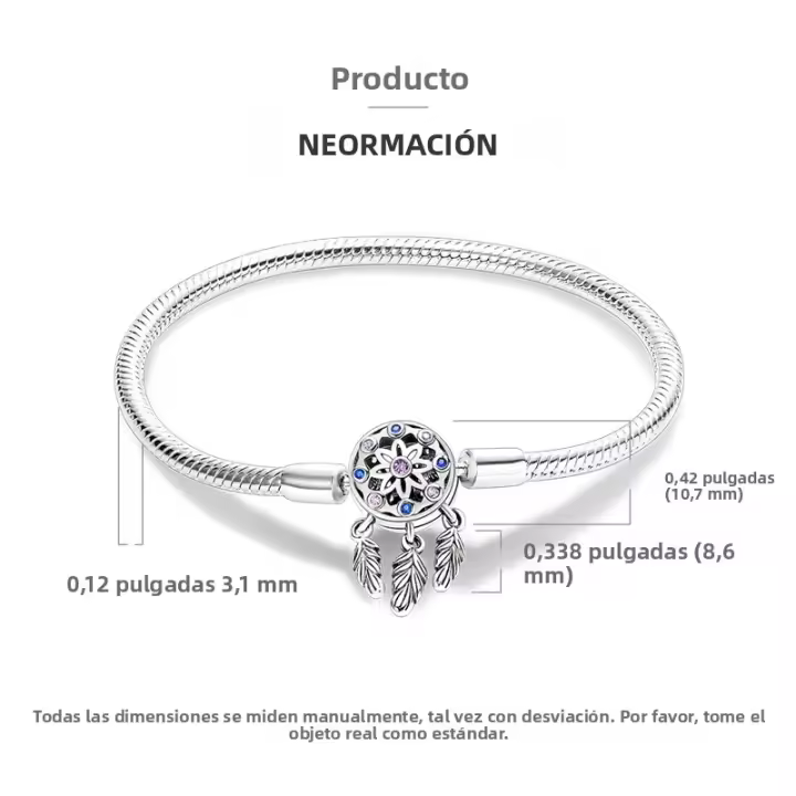 Pulsera De Plata Esterlina 925 Para Mujer Con Encantos De Mariposa Corazón Y Cadena De Serpiente Joyería DIY Clásica Adecuada Para Aniversarios - 1