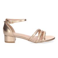PuntoSalao Sandalias de tacón bajo cómodo para fiesta mujer champán RG773 - details 1