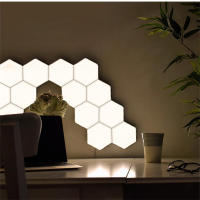 Lámpara De Pared LED Hexagonal Con Interruptor Táctil Smart Home Para Dormitorio Y Sala De Estar Luz Nocturna Cuantum AC 110 220V - details 5