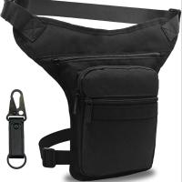 AHR Quality Riñonera Pierna (Gran Capacidad) Riñonera Moto Lateral Pernera Moto Hippie con Cremallera, Riñonera Trabajo Militar 3 Bolsillos y Doble Sujeción Unisex… - details 3
