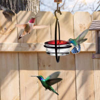 Alimentador de colibrí al aire libre con 4 puertos de alimentación, comederos para pájaros, uso de colibrí - details 3