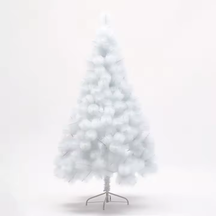 Árbol de Navidad de pino, decoración navideña, árbol de nieve, fácil montaje, altura 60cm 90cm 120cm 150cm 180cm 210cm, verde, verde con nieve y blanco，Árbol de Navidad Artificial, Material PVC Aguja de Pino, Hogar Decoración para Navidad - 1