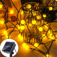 Luces De Cadena Solar Para Exterior 100 LED Balón Impermeable Luces Globales Solares Para Jardín Patio Fiesta De Navidad Decoración Exterior - details 4