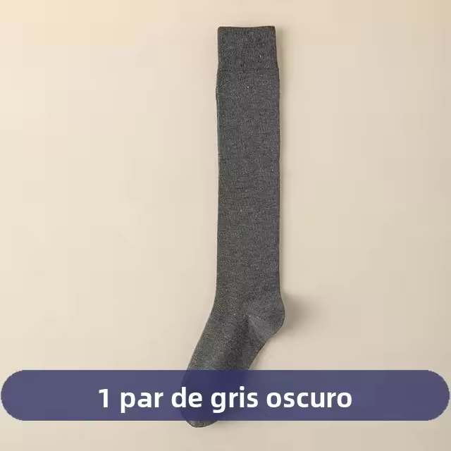 5 Pares De Medias De Algodón Para Mujer Solas Absorbentes De Sudor Transpirables Medias Largas De Equipo Estudiantes Chicas Medias De Pies Hasta La Rodilla Compresión - 1