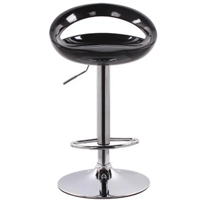 Silla giratoria de Bar alta ajustable, asiento nórdico moderno, elevador de escritorio frontal con taburete alto, respaldo de moda, silla de Bar con patas de Metal de estilo nordic,sillas de comedor PVC - 1