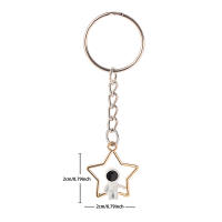 Llavero Creativo Estrella Luna Astronauta Pareja Diseño Romántico Lindo Colgante Para Mochila Metal Zinc Aliado Para Amantes - details 5
