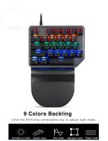 Motospeed K27 Teclado Mecánico De Juego 27 Teclas Con Cable Iluminación LED Retroiluminada Numpad Single Para Laptop Switches Rojos - details 0
