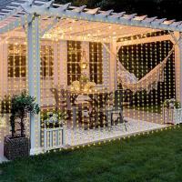 Luces De Cortina Solar De 100 LED Para Exteriores Resistente Al Agua Con Hilo De Cobre Plata 8 Modos Luz De Hada Para Decoración De Hogar Y Fiesta Navideña - details 2