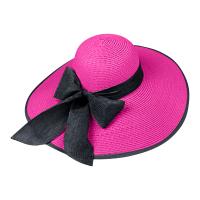 Sombrero De Paja Para Mujer Con Lazo Amplio Y Plegable Protección Solar De Playa Estilo Panama Casual Unisex Tamaño Adulto - details 7