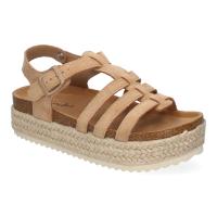 PuntoSalao Sandalias planas en yute tiras en pala para mujer kaki M-260 - details 2