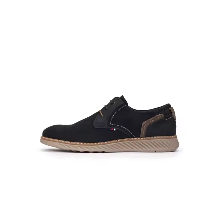 Kartamo Zapatillas Casual para Hombre Fabricadas en Piel Serraje Tallas desde 40 hasta 46 Orvieto Marino - 1
