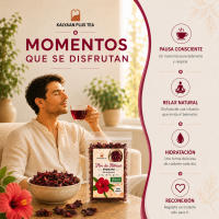 Flor de Jamaica - 1 KILO - XXL Formato -Hibisco 1000g - Te de hibisco - Hibisco flor de Jamaica  - KALYAAN PLUS Tea - Infusiones para tomar caliente o frio - recetas con hibisco - Hibiscus - Flor de Hibisco Entera a Granel - details 2