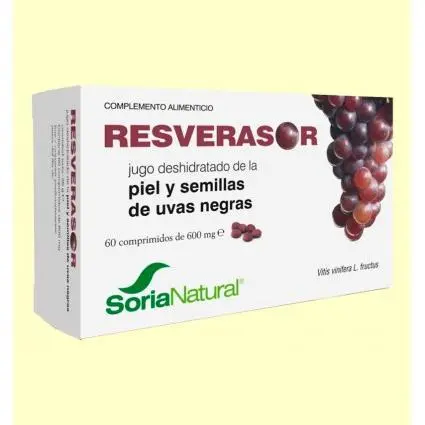 RESVERASOR. 60 COMPRIMIDOS. SORIA NATURAL. COMPLEMENTO ANTIEDAD. ELASTICIDAD DE LA PIEL. - 1
