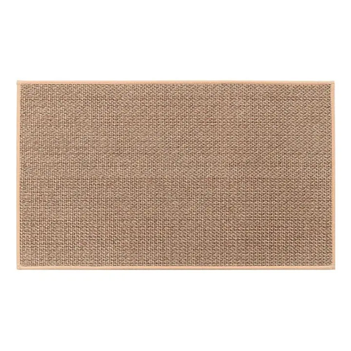 Alfombra De Cocina Lavable Antideslizante Falsa Sisal Alfombrilla Tejida Con Cuerda Natural De Goma Para Decoración Del Hogar - 1