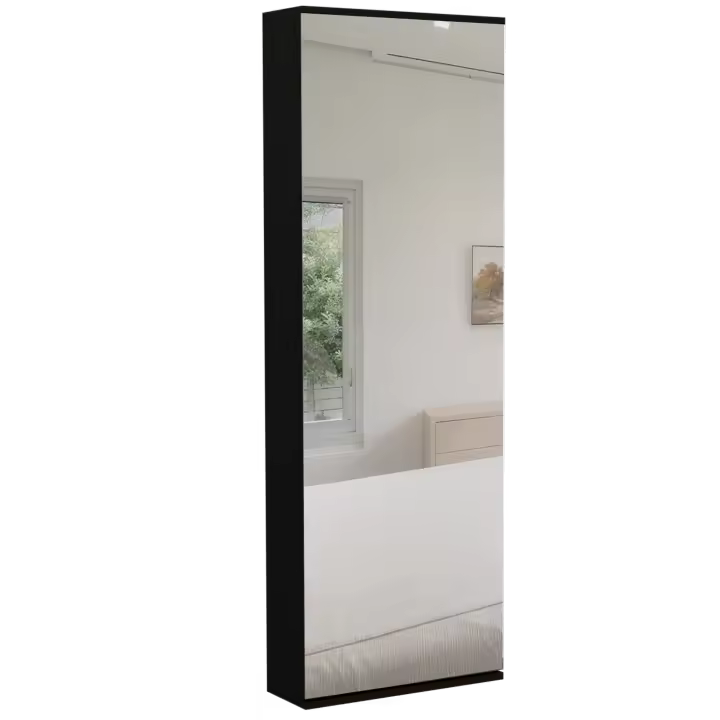 TUHOME Zapatero Leto Montable en Pared con Espejo - Maximiza Espacio | Fácil Montaje | Capacidad 10 Pares - 1