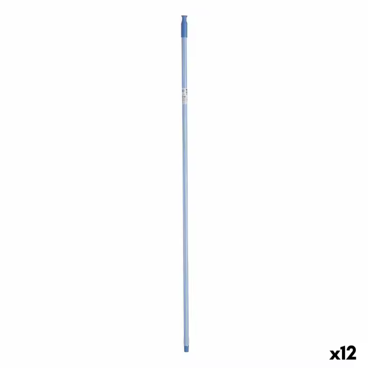 Palo para Escoba Rayas 2,3 x 130 x 2,3 cm Azul Metal (12 Unidades) - 1