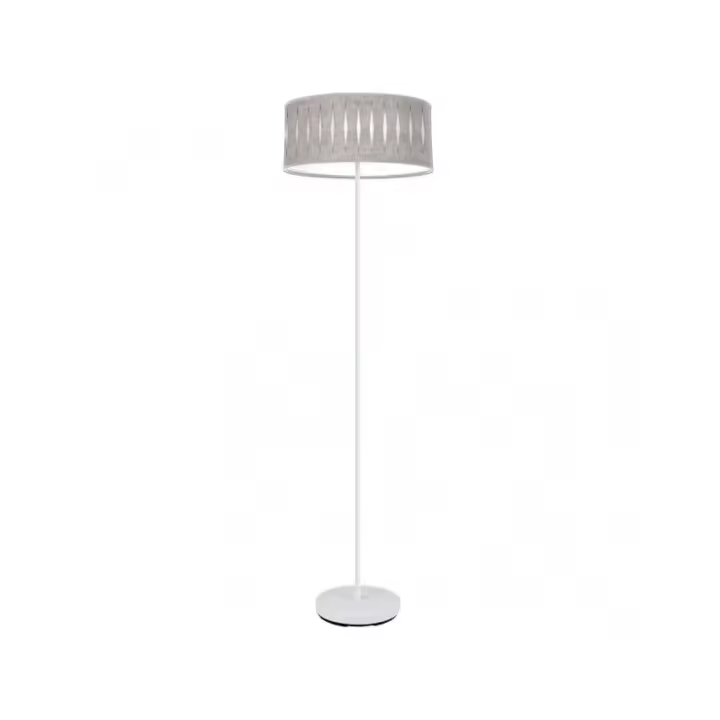 Fabrilamp - Pie Salon Piron 1xe27 Blanco/cemento Gris 165x40x40 Cm - 1