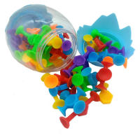 Juguetes De Construcción Para Niños 50pcs Con Almacenamiento En Huevo Succiona En Baño Y Viaje Regalo Para Boys Y Girls - details 2