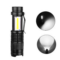 Linterna Portátil Mini Q5+COB Con Luz Fuerte Recargable USB Modos 3 Linterna De Camping Al Aire Libre Antigolpes Y Impermeable - details 7