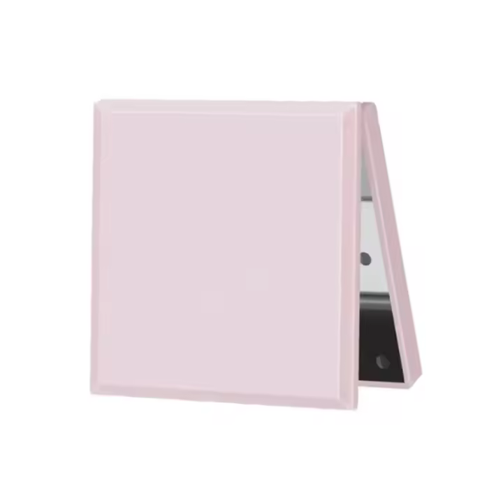 Espejo De Maquillaje Portátil Con Luz Y Aumento 1x 2x 6 LED Plegable De Viaje Pequeño Rosa Negro Blanco Espejo De Belleza - 1