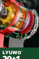 LYUWO Destornillador Eléctrico Recargable Multifuncional Herramienta Doméstica Con Torque Alto Motor Brushless Herramienta De Impacto Para Comercial Manufactura - details 6