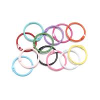 Llavero Redondo De Pintura En Spray Colorido 10Pcs Accesorios Para Joyería DIY Anillos De Conexión Para Organizar Llaveros - details 3