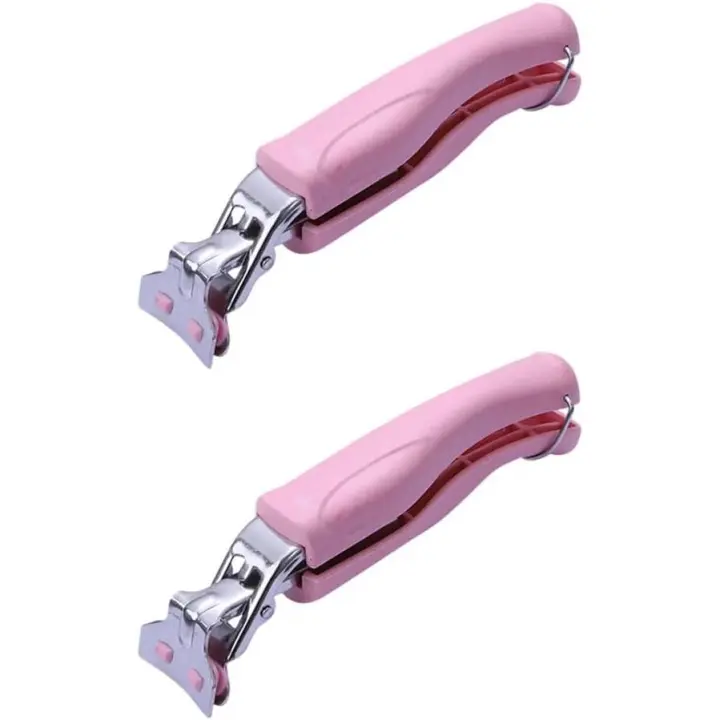 2 pinzas de Maple inoxidable antiescaldadura para platos, pinzas para Acar Platos Calientes o cuencos con Comida del microolas, color rosa. - 1
