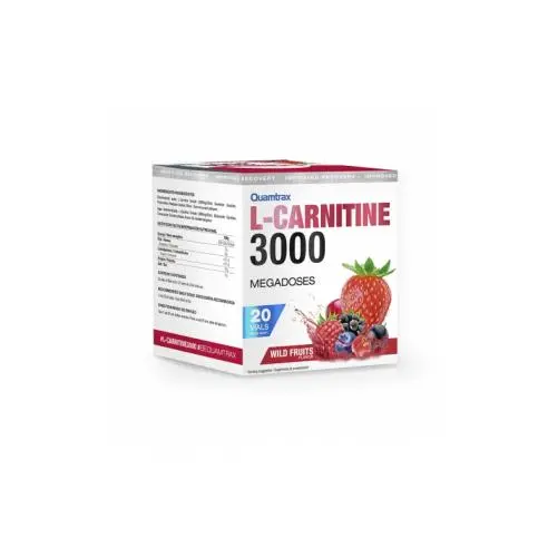 Quamtrax L-CARNITINE 3000 (20 VIALES) SABOR FRUTAS DEL BOSQUE - 1