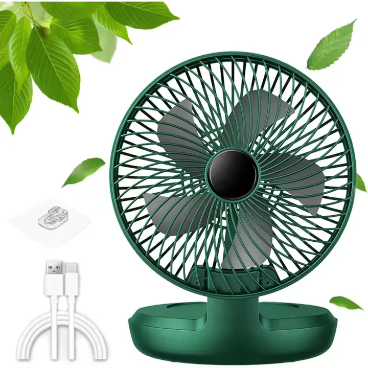 Ventiladores de dormitorio, ventilador eléctrico de escritorio, camping, alimentación por USB, plegable, montado en la comparación, ventilador de suelo silencioso, mini ventilador de aire - 1