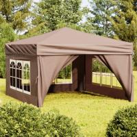 vidaXL Carpa de Fiesta Plegable con Paredes Laterales Pabellón Patio Color Antracita,  Taupé,  Azul y mas - details 1